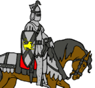 Dibujo Caballero a caballo pintado por sonic