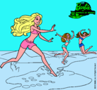 Dibujo Barbie de regreso a la playa pintado por helajo
