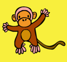 Dibujo Mono pintado por Enric