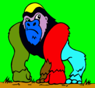 Dibujo Gorila pintado por Johann