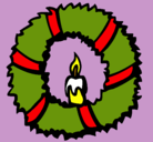 Dibujo Corona de navidad II pintado por ximenaa