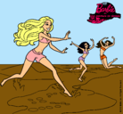 Dibujo Barbie de regreso a la playa pintado por icarly