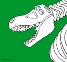 Dibujo Esqueleto tiranosaurio rex pintado por sonic