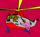 Dibujo Helicóptero al rescate pintado por bambinos
