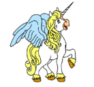 Dibujo Unicornio con alas pintado por evithaexplosion