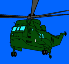 Dibujo Helicóptero al rescate pintado por dixi