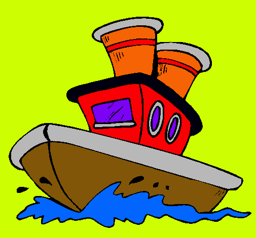Dibujo Barco en el mar pintado por lluis