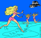 Dibujo Barbie de regreso a la playa pintado por ninini