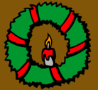 Dibujo Corona de navidad II pintado por natally