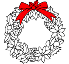 Dibujo Corona de flores navideña pintado por lorena-vonika