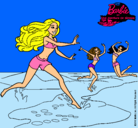 Dibujo Barbie de regreso a la playa pintado por anny