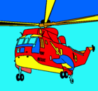 Dibujo Helicóptero al rescate pintado por MILU