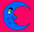 Dibujo Luna pintado por nayar