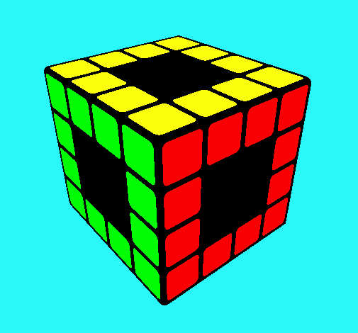 Dibujo Cubo de Rubik pintado por Jesica