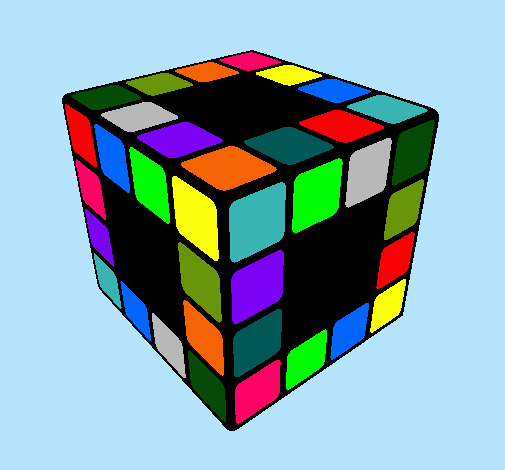 Dibujo Cubo de Rubik pintado por anaeli