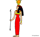 Dibujo Hathor pintado por cass