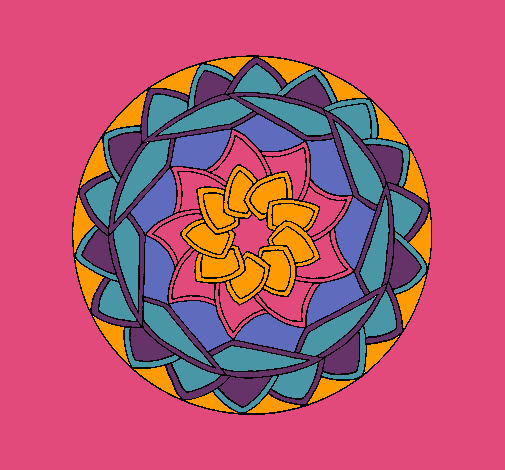 Dibujo Mandala 1 pintado por blanca