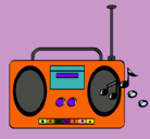 Dibujo Radio cassette 2 pintado por caro