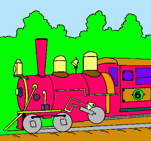 Dibujo Locomotora pintado por lluis