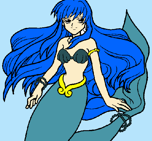 Dibujo Sirena pintado por ellmossa