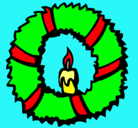 Dibujo Corona de navidad II pintado por aydi