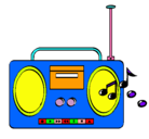 Dibujo Radio cassette 2 pintado por engracia