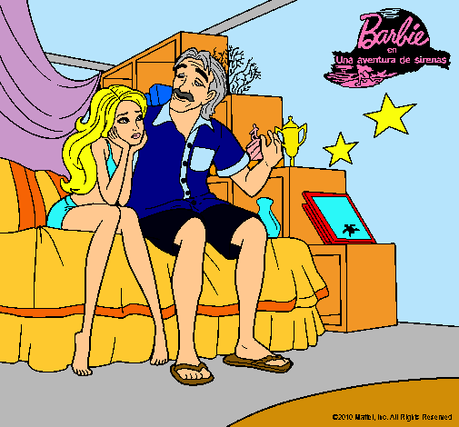 Dibujo Barbie con su padre pintado por xuliyah99