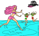Dibujo Barbie de regreso a la playa pintado por christel