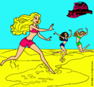 Dibujo Barbie de regreso a la playa pintado por natachalia