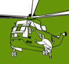 Dibujo Helicóptero al rescate pintado por eduan