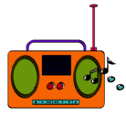 Dibujo Radio cassette 2 pintado por slvin