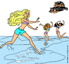 Dibujo Barbie de regreso a la playa pintado por nicolle  