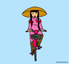 Dibujo China en bicicleta pintado por coral21
