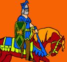 Dibujo Caballero a caballo pintado por amalia