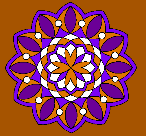 Dibujo Mandala 3 pintado por blanca