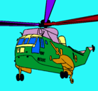 Dibujo Helicóptero al rescate pintado por nano
