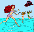 Dibujo Barbie de regreso a la playa pintado por natasha