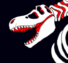 Dibujo Esqueleto tiranosaurio rex pintado por andonimo