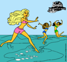 Dibujo Barbie de regreso a la playa pintado por Darianny