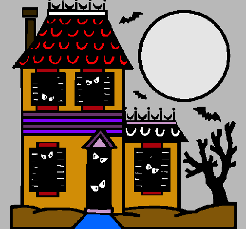 Dibujo Casa del terror pintado por sara2222