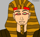 Dibujo Tutankamon pintado por creasion