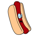 Dibujo Perrito caliente pintado por hot-dog