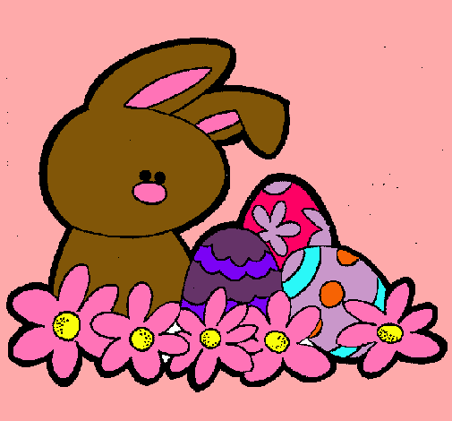 Dibujo Conejito de pascua pintado por marcosp