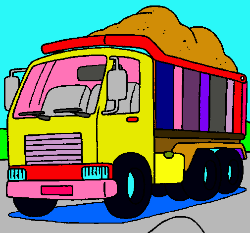 Dibujo Camión de carga pintado por IVANCITO