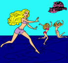 Dibujo Barbie de regreso a la playa pintado por luxy