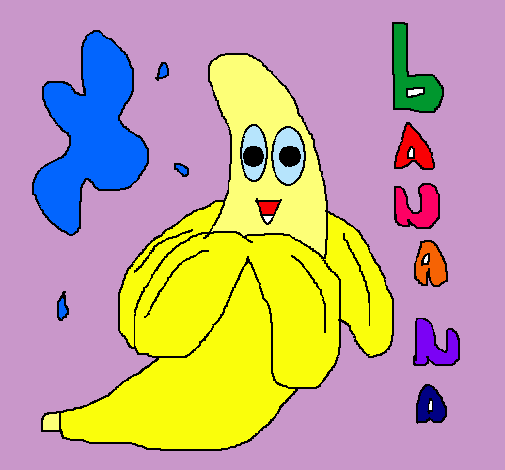 Dibujo Banana pintado por madonita