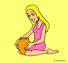 Dibujo Mujer y jarrón pintado por masma