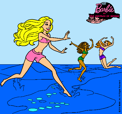 Dibujo Barbie de regreso a la playa pintado por ilona