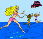 Dibujo Barbie de regreso a la playa pintado por ilona