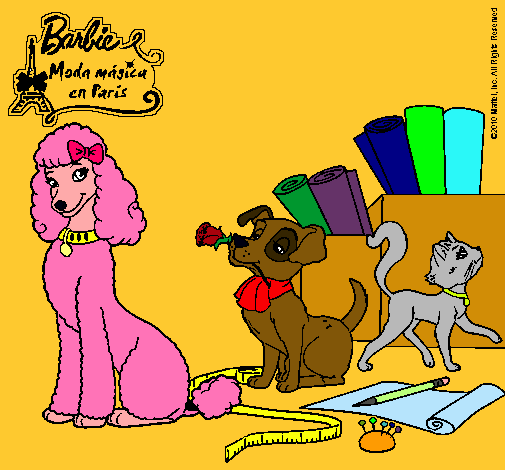 Dibujo La mascota de Barbie pintado por lerelele